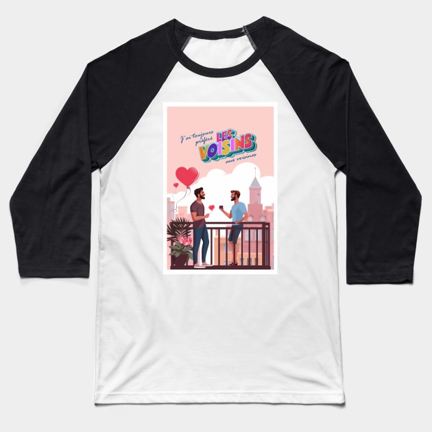 Gay Coming Out Baseball T-Shirt by So Red The Poppy